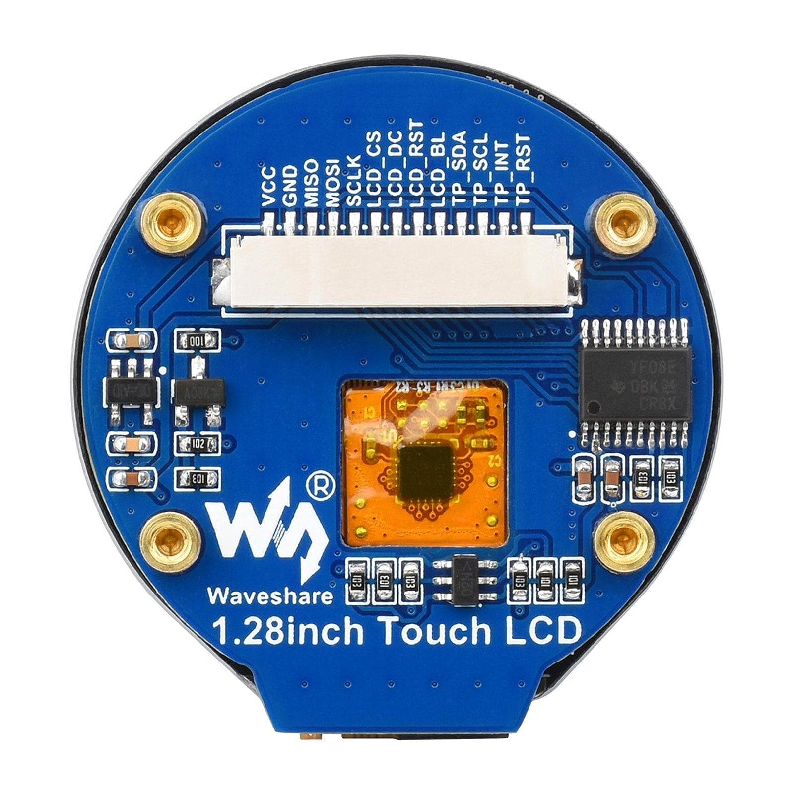 Waveshare 1.28-Inch Round LCD Display Module with Touch Panel – 240 × 240