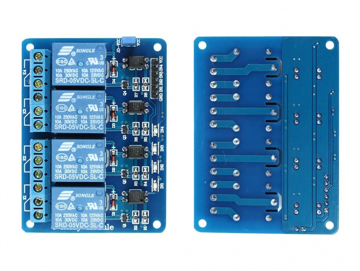 5V 4-Channel Relay Module with Optocoupler
