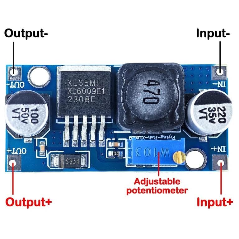 XL6009 4A Adjustable DC-DC Boost Converter Module