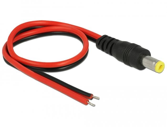 DC Power Cable 5.5 × 2.1 mm Male to Open Wire Ends