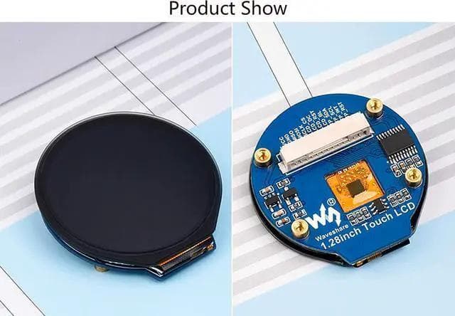 Waveshare 1.28-Inch Round LCD Display Module with Touch Panel – 240 × 240
